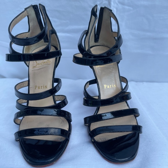 Christian Louboutin Mariniere Strappy High Heels Sandals - Picture 1 of 12